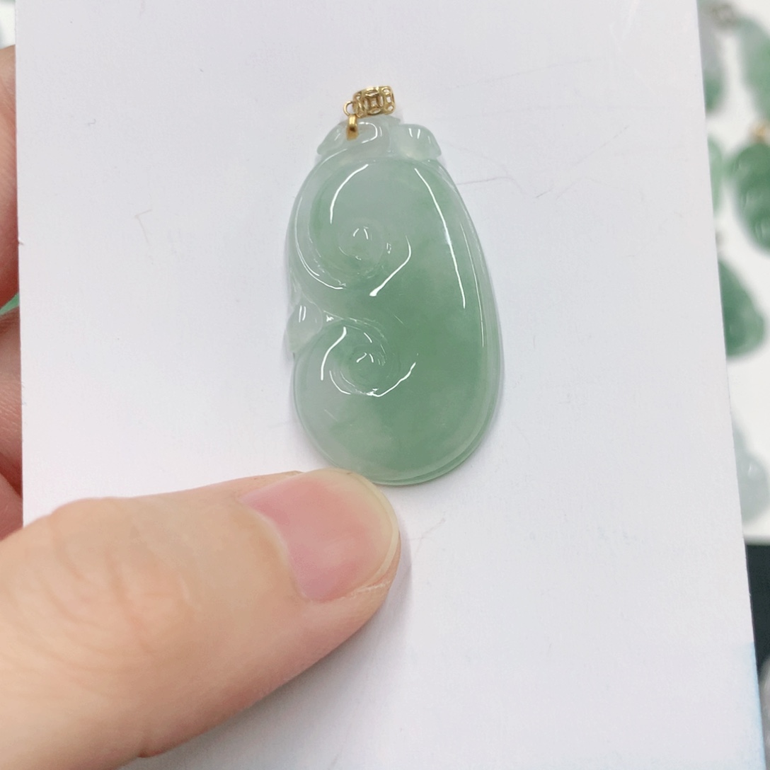 翡翠颈饰18K金镶嵌21121212