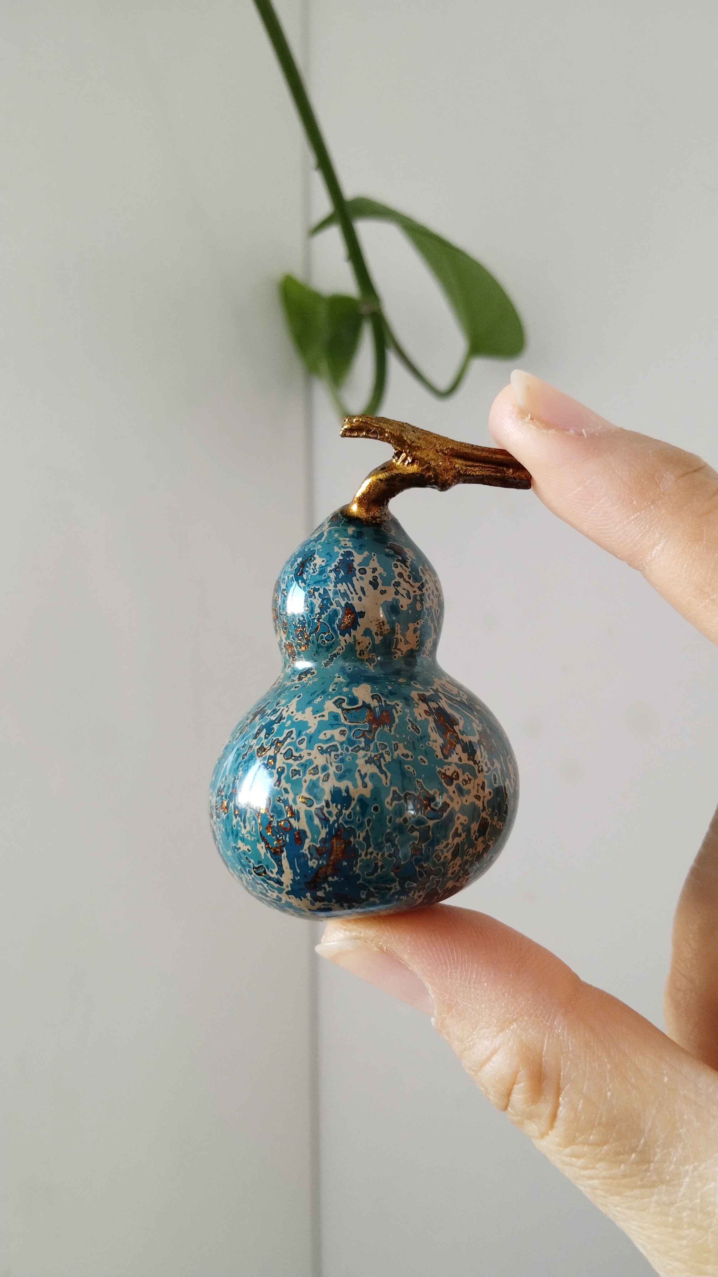 犀皮漆葫芦，纯手工制作，天然大漆材料，非物质文化遗产传承作。