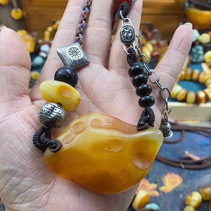 蜜蜡未镶嵌项链项链