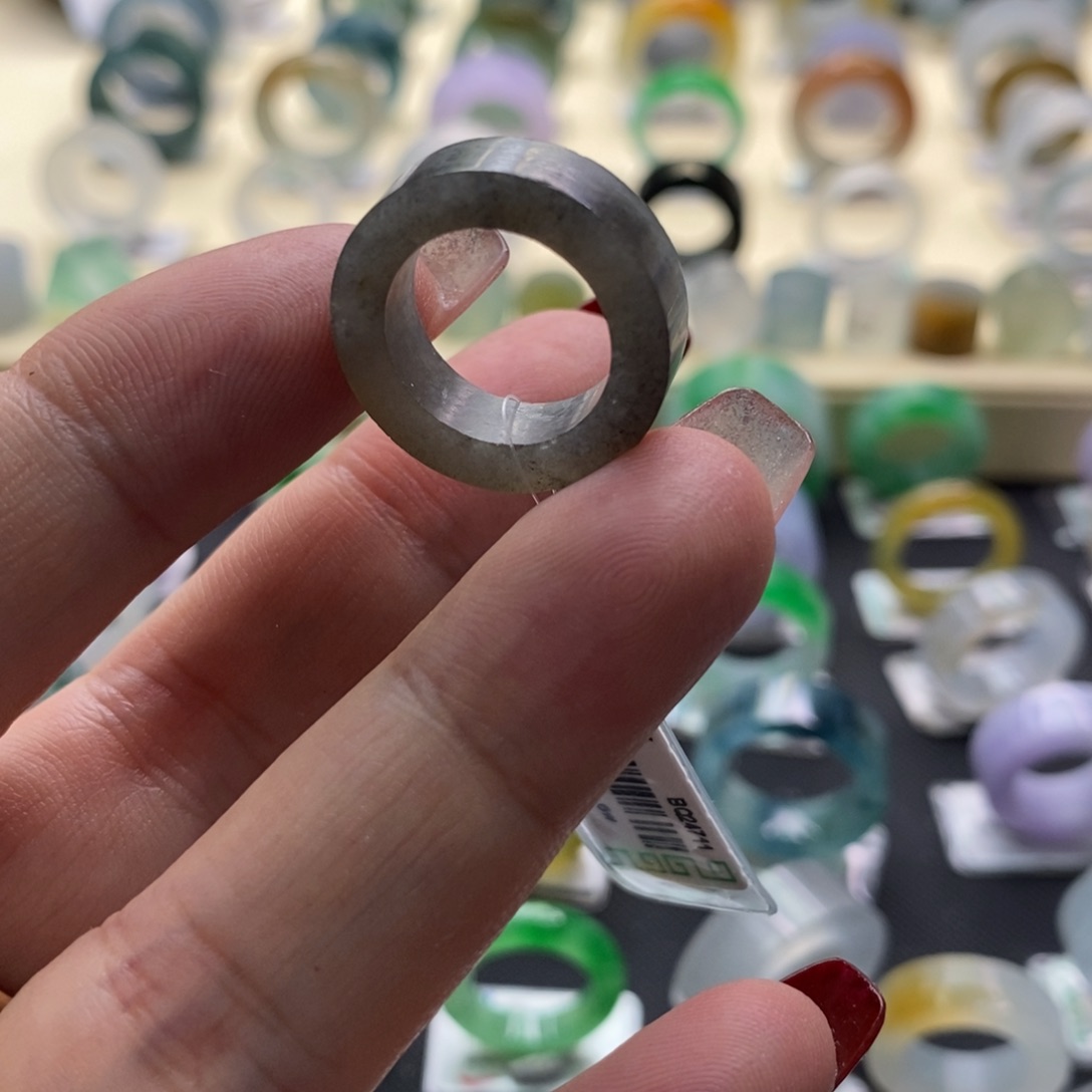 定制翡翠未镶嵌翡翠戒指7-8