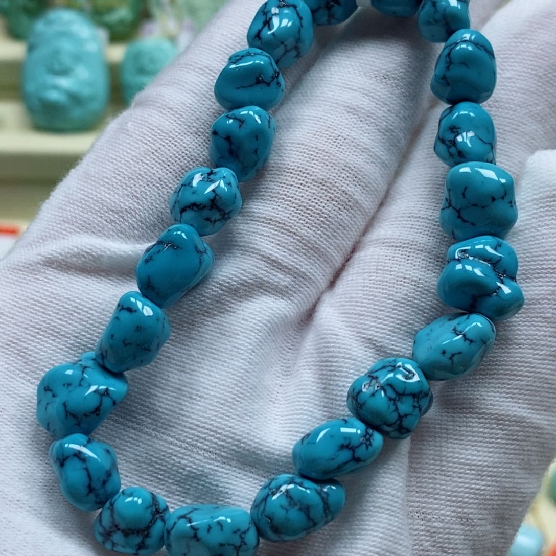 绿松石珠宝奇石未镶嵌念*怪