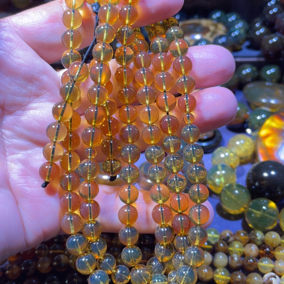 琥珀未镶嵌手链天然