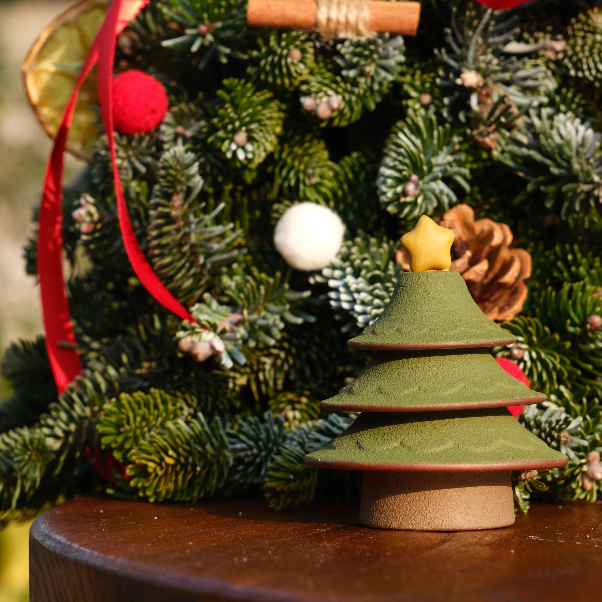 见铭造 原创圣诞系列 紫砂粉浆 圣诞杯组合