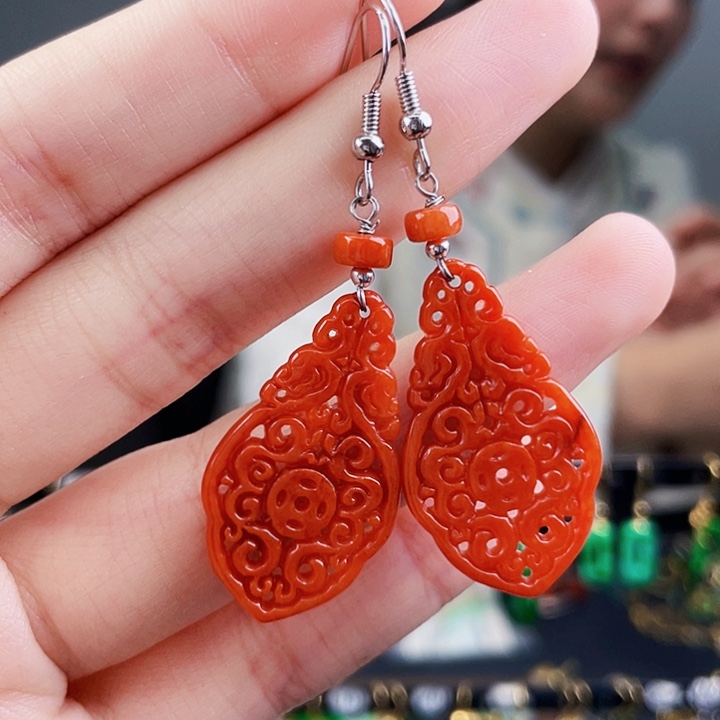 翡翠耳饰未镶嵌饰品