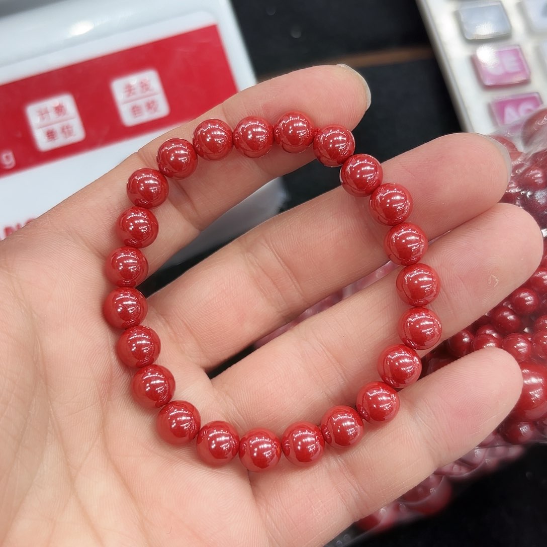 水晶手链未镶嵌红沙卡8