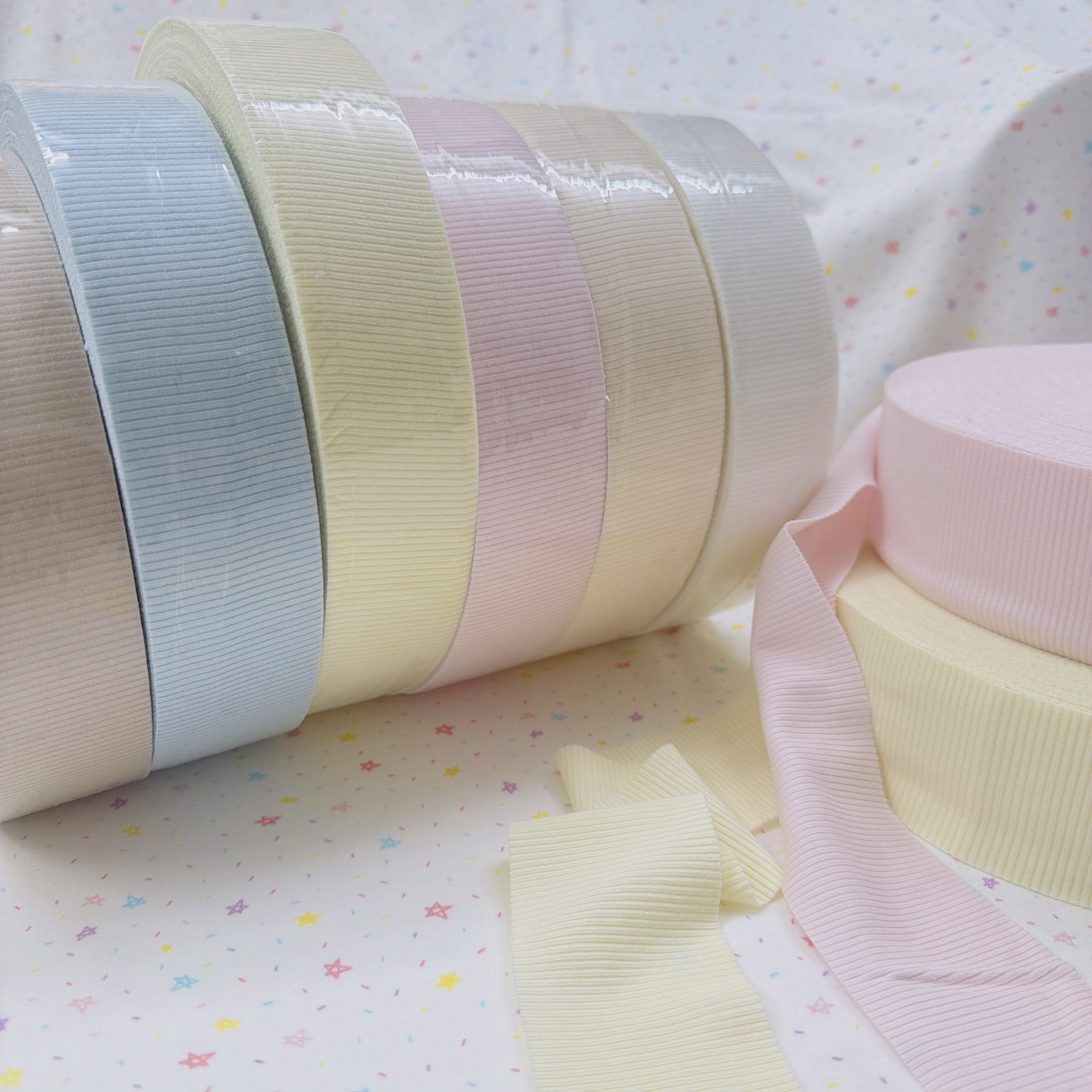 春秋纯棉糖果色2:2弹力螺纹针织包边条|领口通用4cm5cm布条