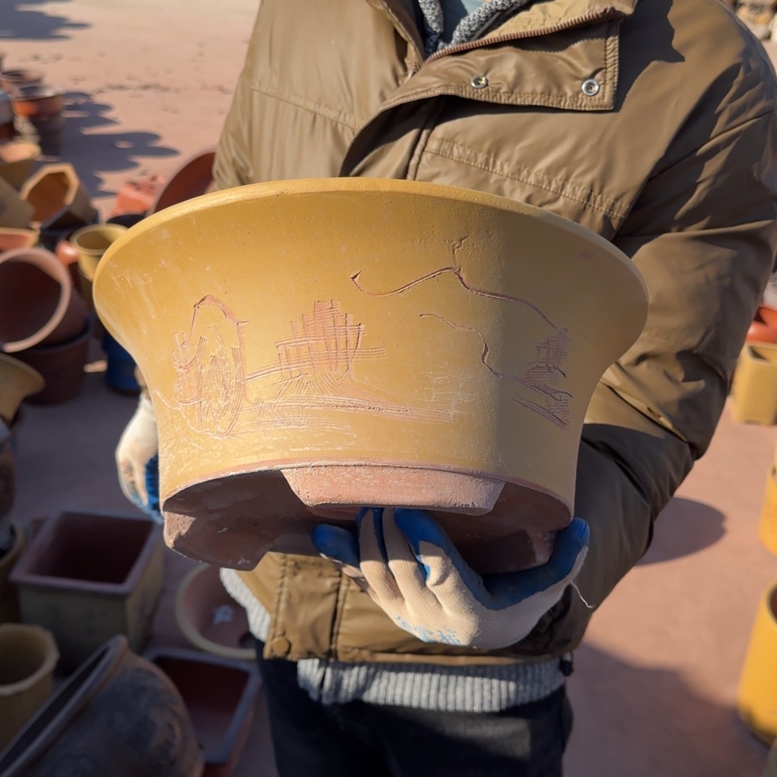 紫砂花盆口径33.14口径