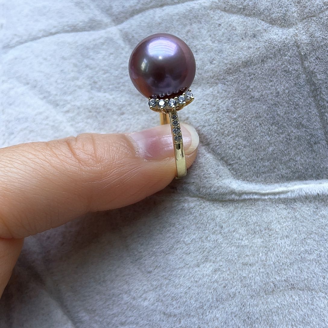 淡水珍珠戒指银S925镶嵌