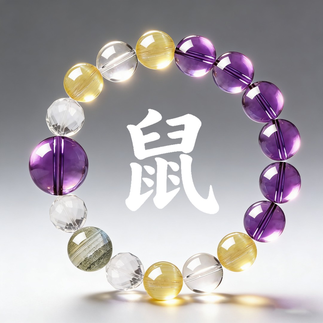 【鼠】2026年多宝水晶手串十二生肖手串本命手串