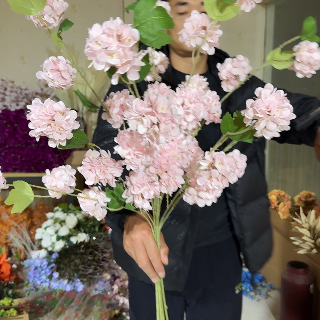 浅粉色7头木绣球5支装