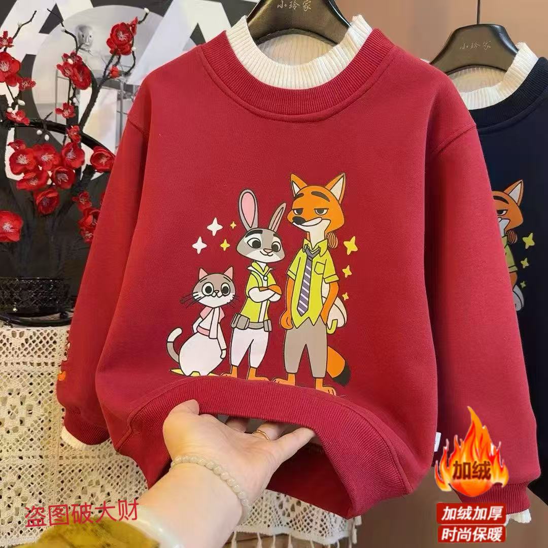 【年款尼克朱迪加绒卫衣】新款印花奥利绒纯色卫衣9794