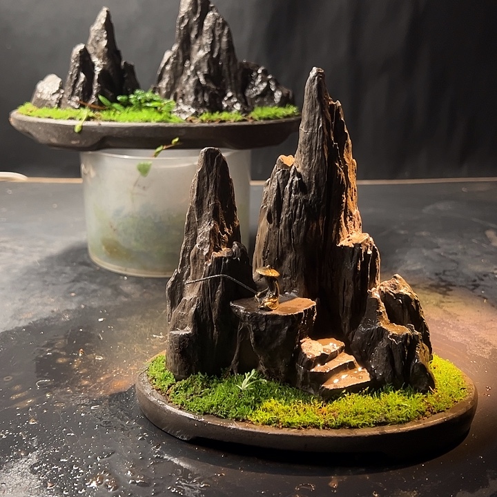 手工制作宋山石盆景007