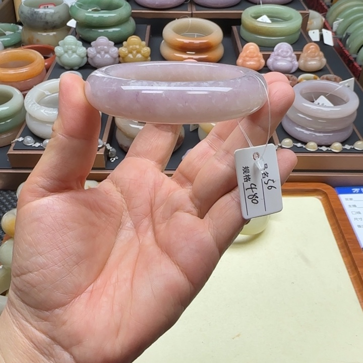 石英岩玉未镶嵌手镯56