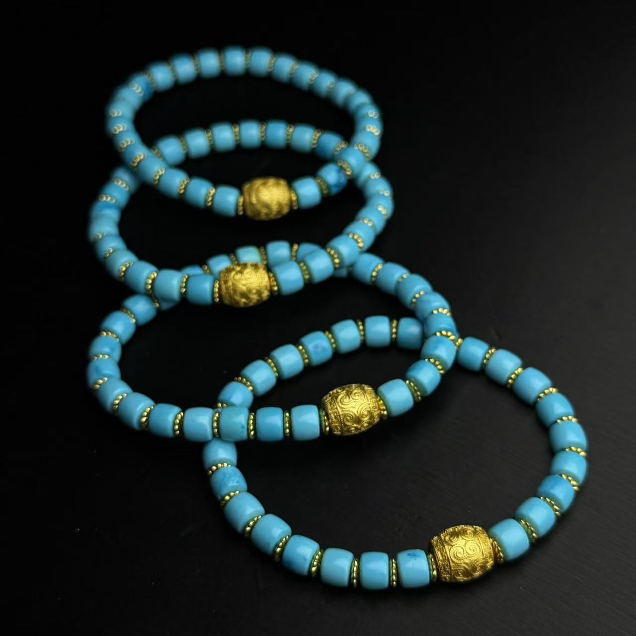 ZBG1335 菱镁矿小桶珠单圈手串（多样性发其一）