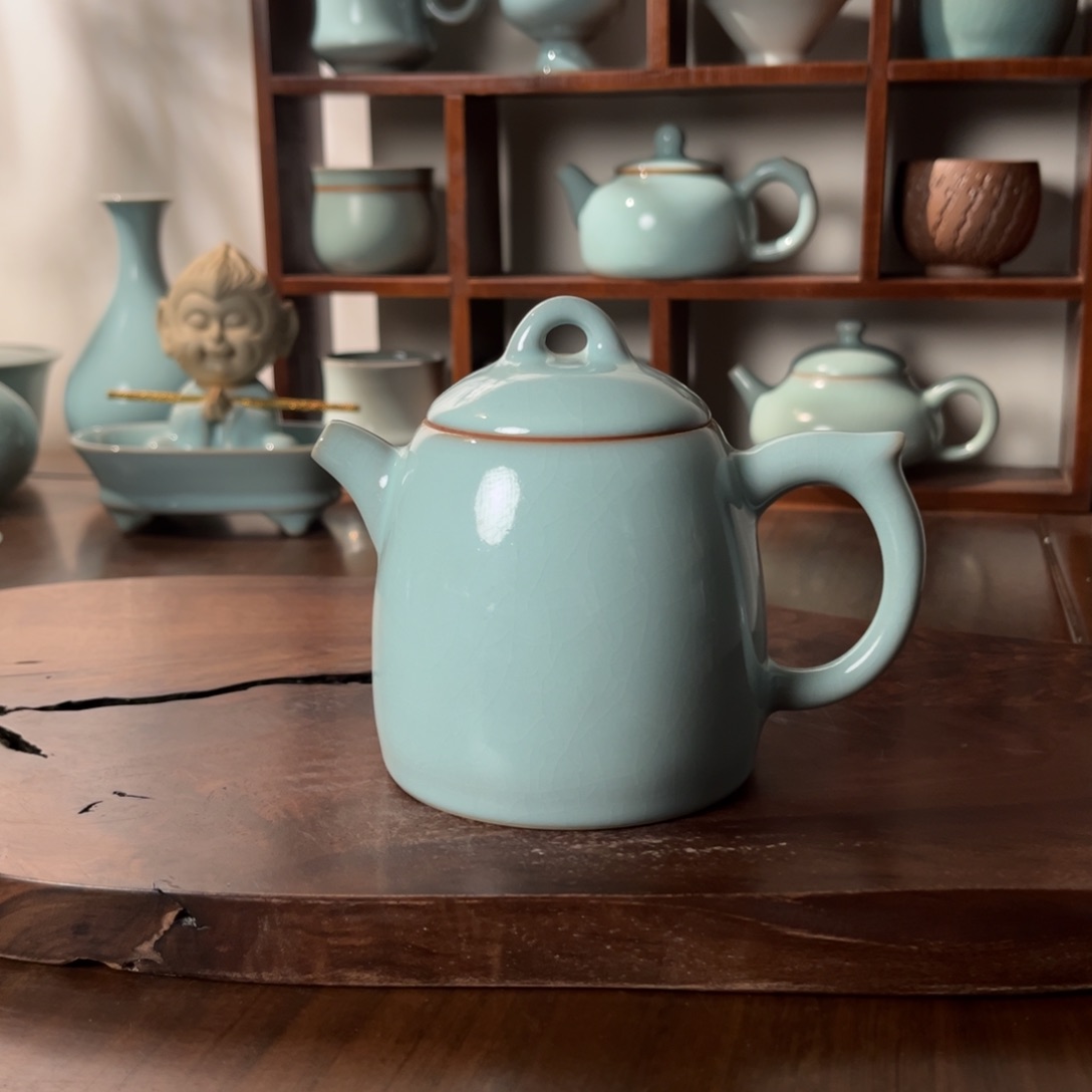 杯天青釉色秦权壶