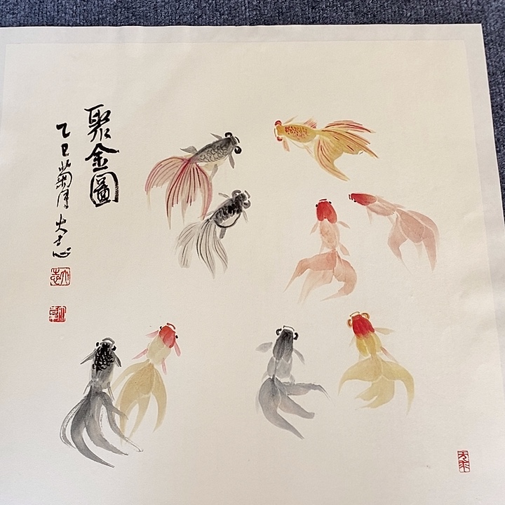 国画纯手绘国画写意作品50*50