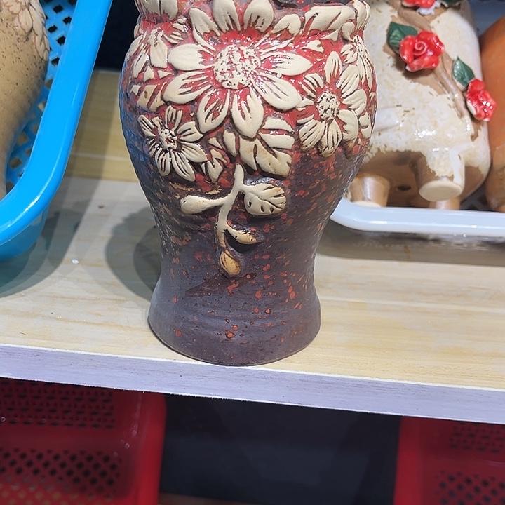 瓷片花盆多肉植物艺术品