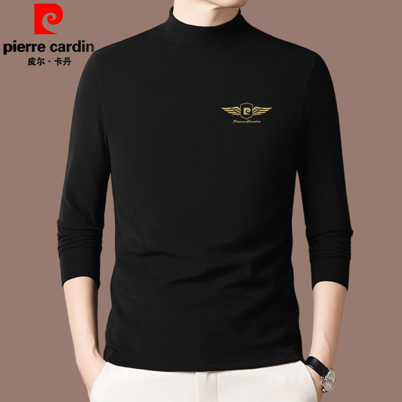 皮尔卡丹正品冬季高端半高领男士毛衣男休闲打底衫时尚帅气男装