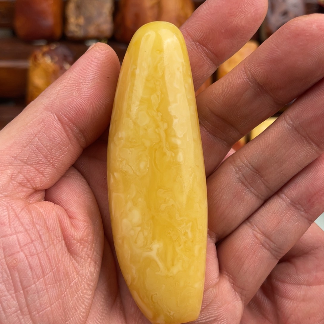 定制琥珀未镶嵌蜜蜡手把件