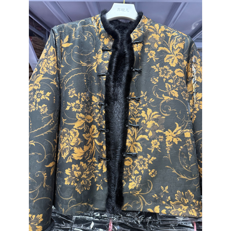 设计师款长袖加绒加厚款女款圆领外套