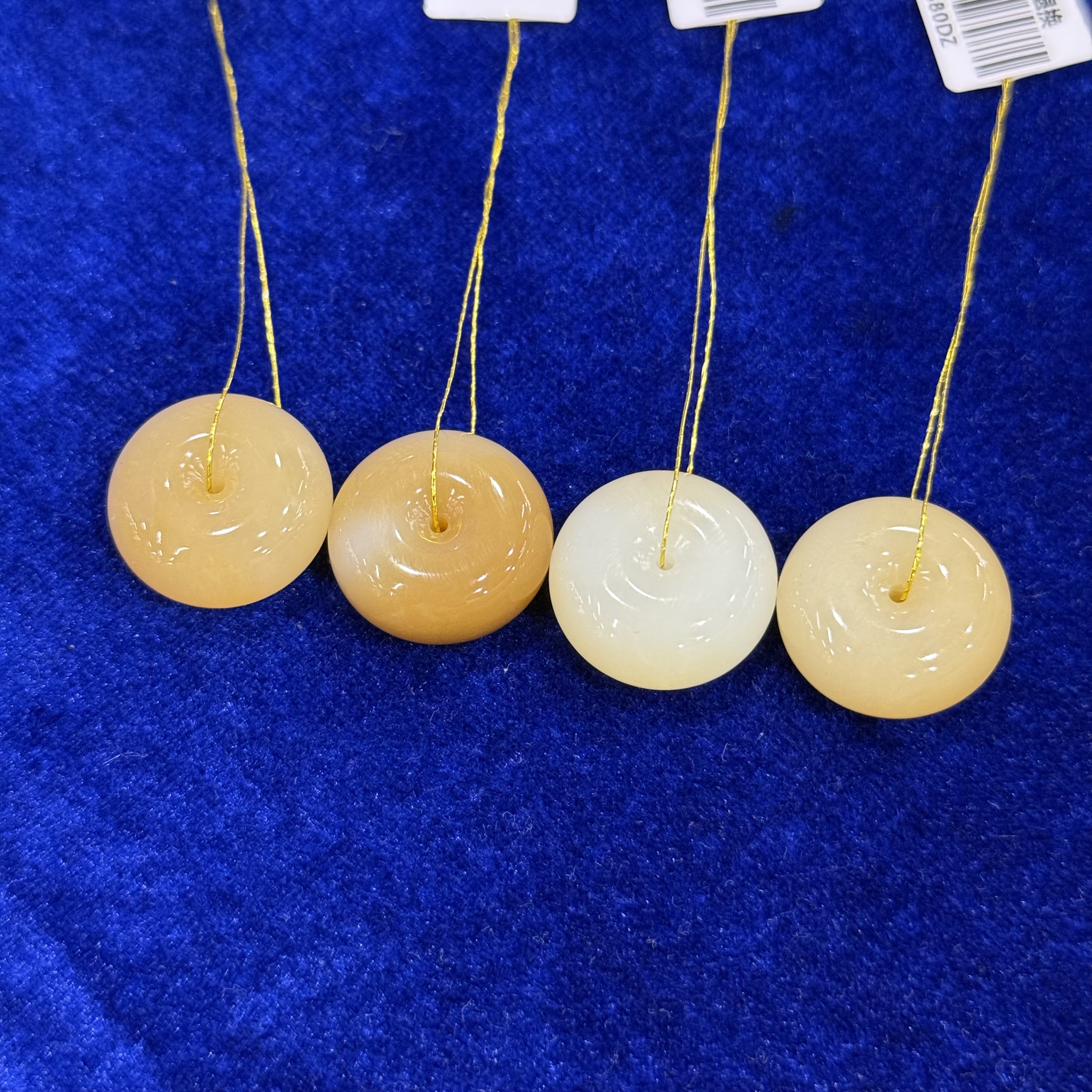 【倔老头工厂】和田玉金山糖平安扣吊坠约20mm 配绳/多样性发一