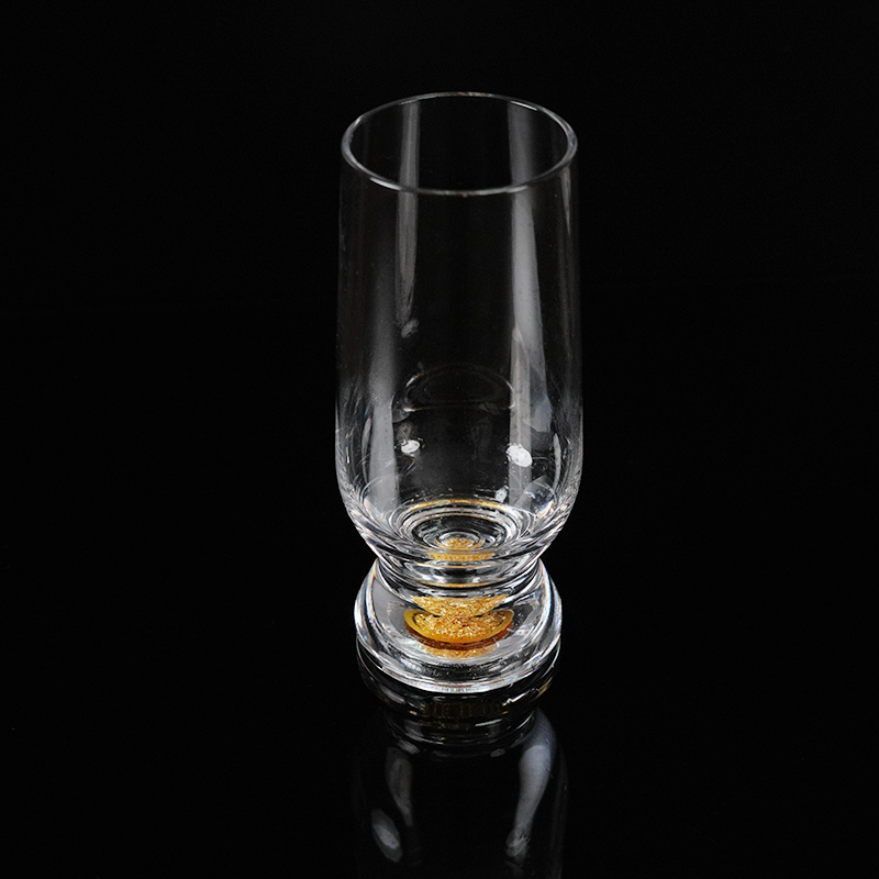 品茗杯金箔镜面无铅平底款纯色茶杯易清洗酒杯啤酒杯
