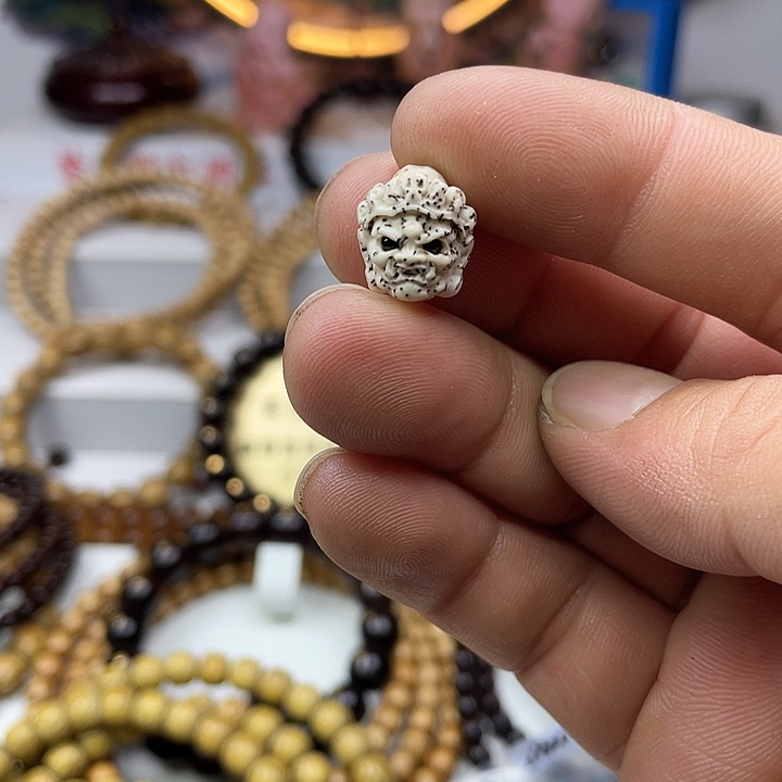 星月菩提手串12雕刻大黑天