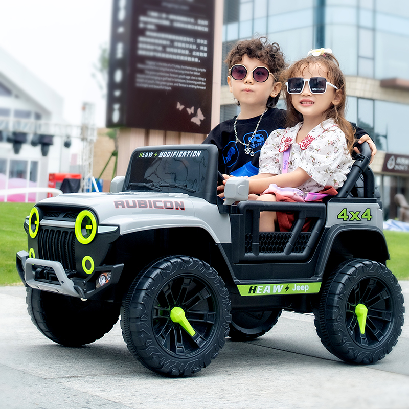 儿童电动车四轮动力越野车男女宝贝音乐宝宝功能遥控玩具车