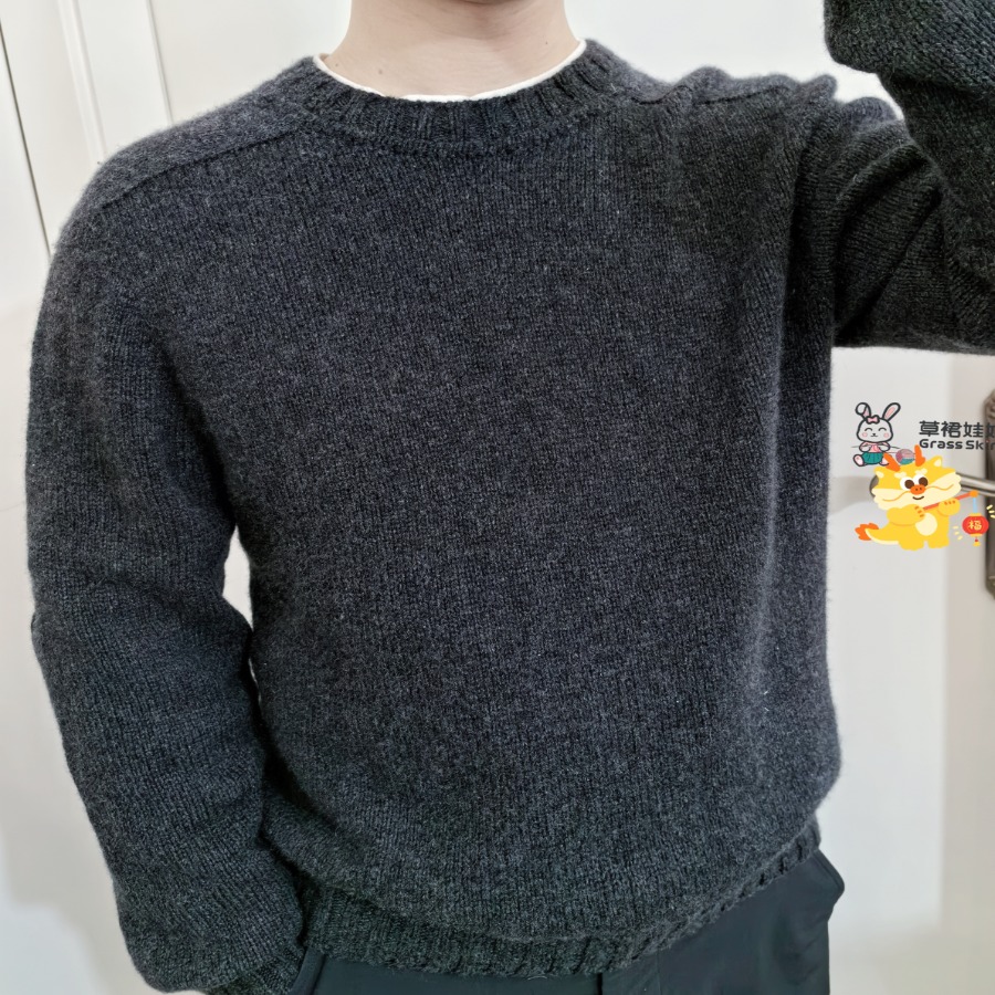 草裙娃娃《初见》从上往下马鞍肩毛衣编织课
