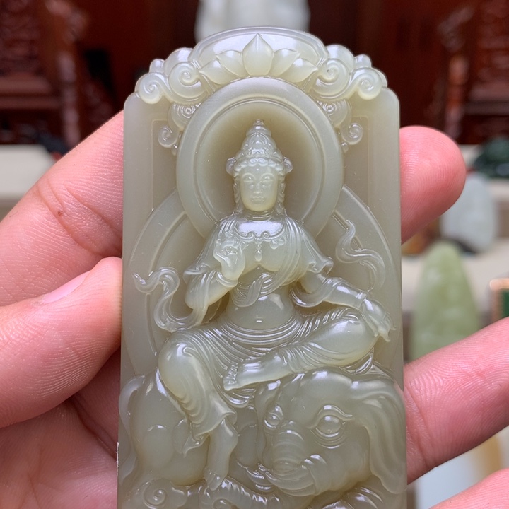 和田玉未镶嵌挂件