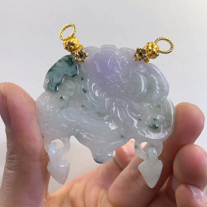 翡翠吊坠(赠链)未镶嵌代编织