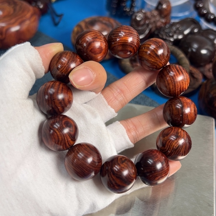 无***空黄花梨/降香黄檀紫油梨老料规格2.0手串