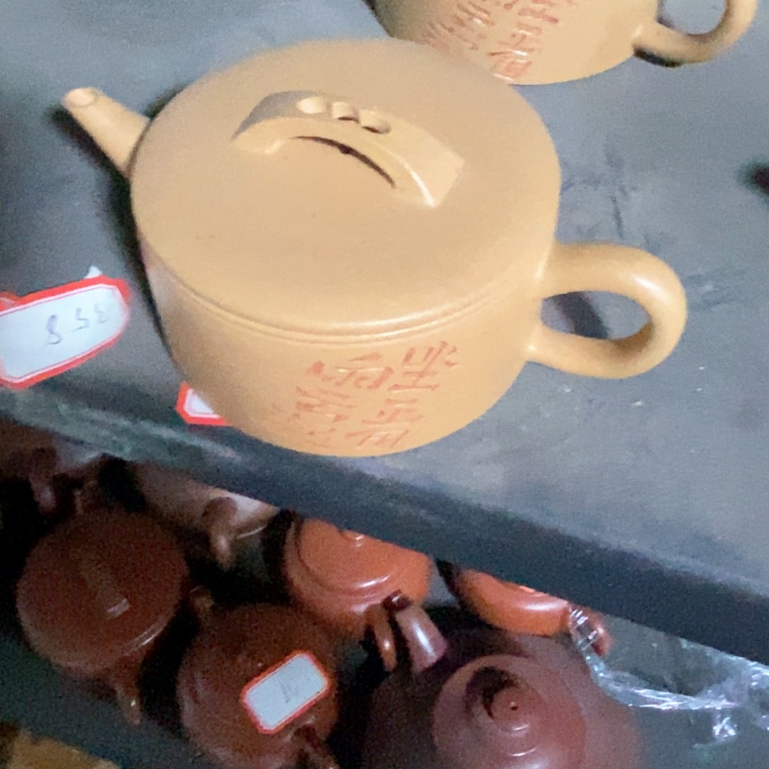 紫砂茶壶白24 明式汉瓦 段泥