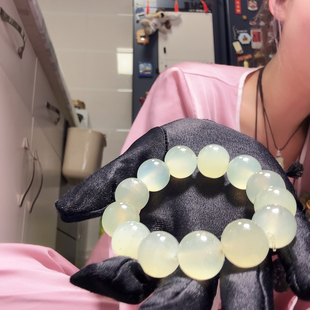 蛇纹石玉未镶嵌手串卡16