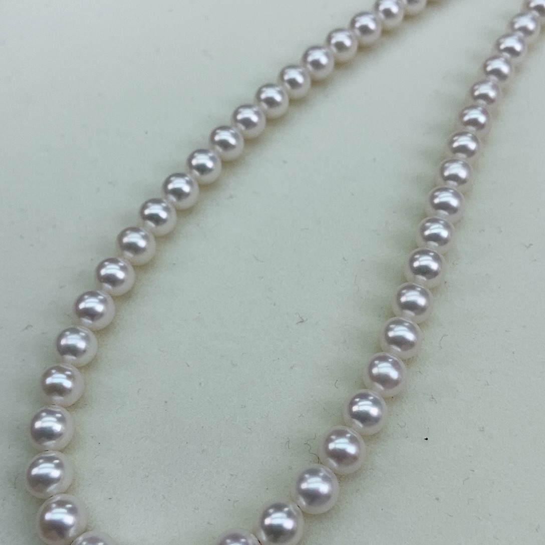 淡水珍珠7/8正圆极光绸缎白干净银S925镶嵌