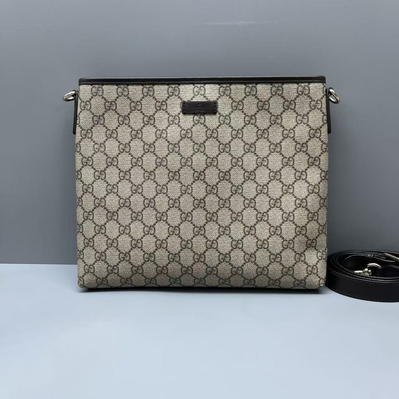 95新 GUCCI/古驰 老花拼皮单肩斜跨包 尺寸30*25 SV16437
