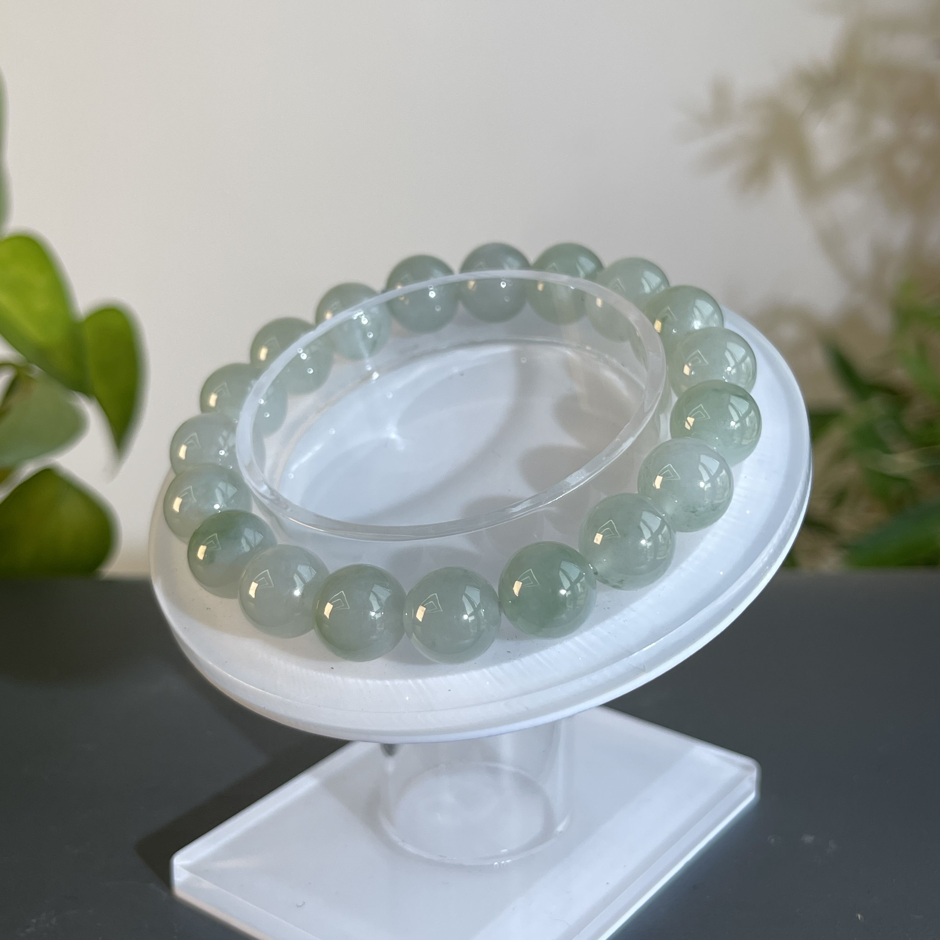 JXW17-223 天然缅甸A货翡翠 翡翠手串