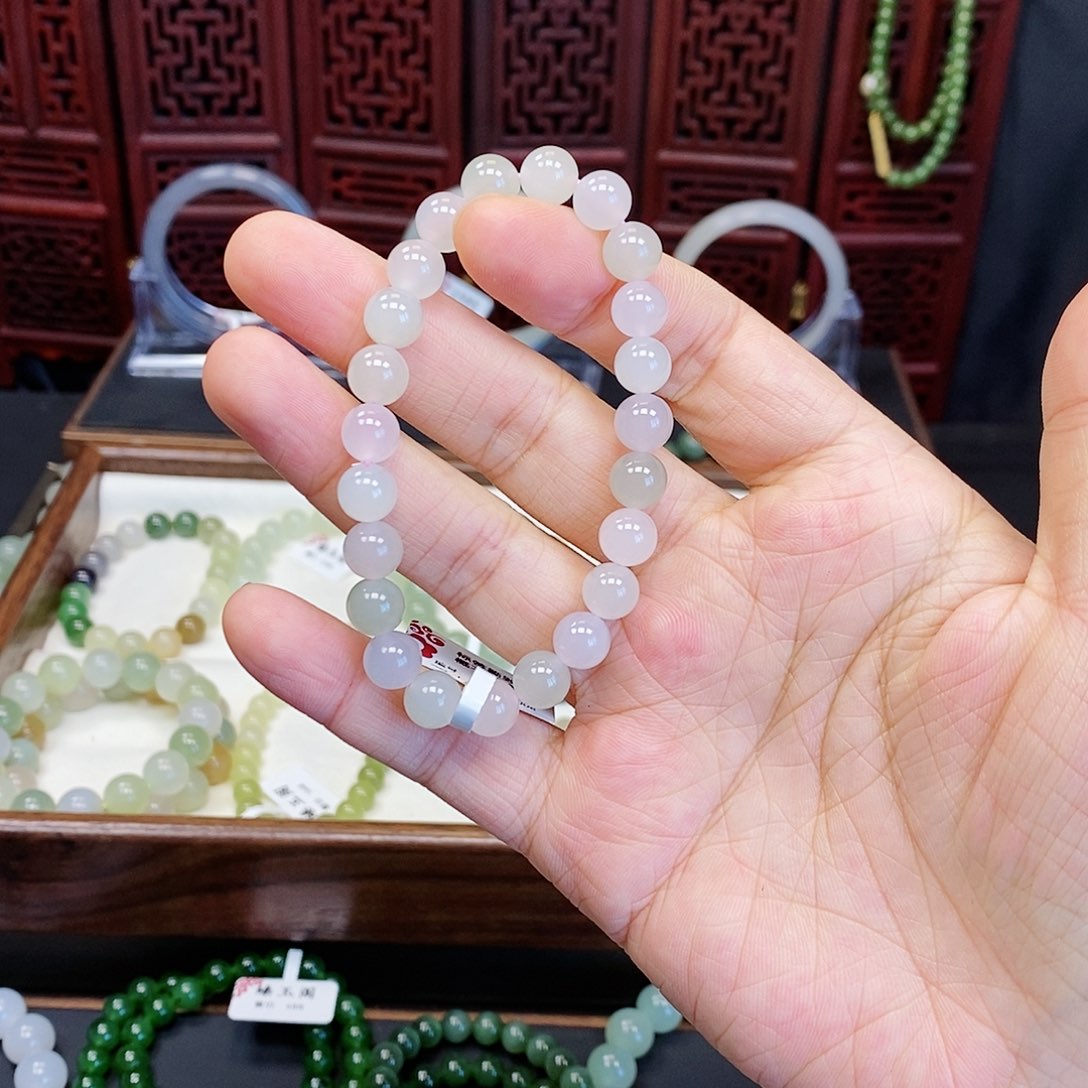 和田玉手串未镶嵌多宝8