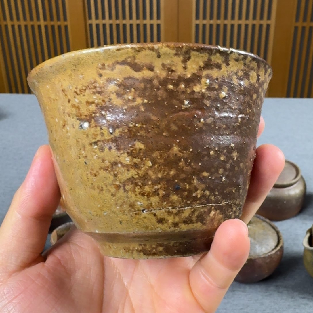 黄弌汤吞杯 备前烧