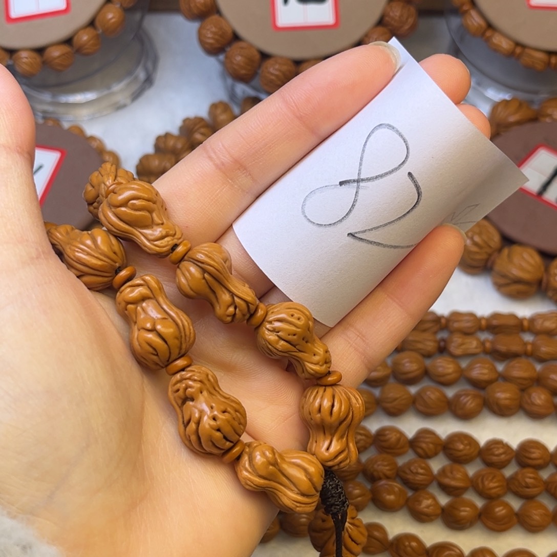 乌木类龙纹桃核手持肚卡14葫芦