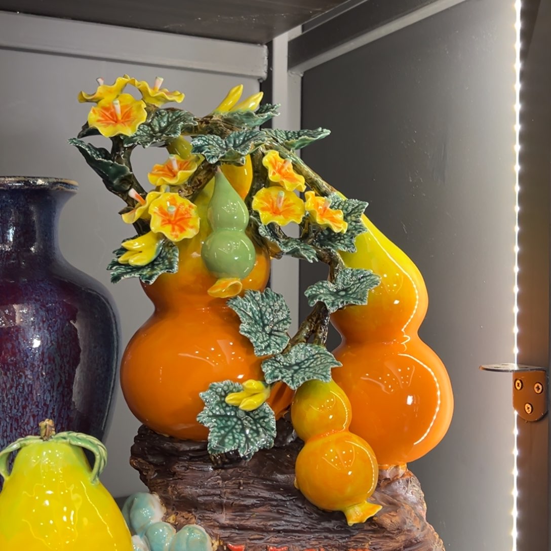 葫芦陶瓷制品摆件