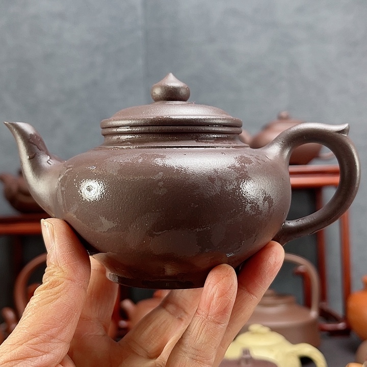 紫砂茶壶物**哥大水潭天青