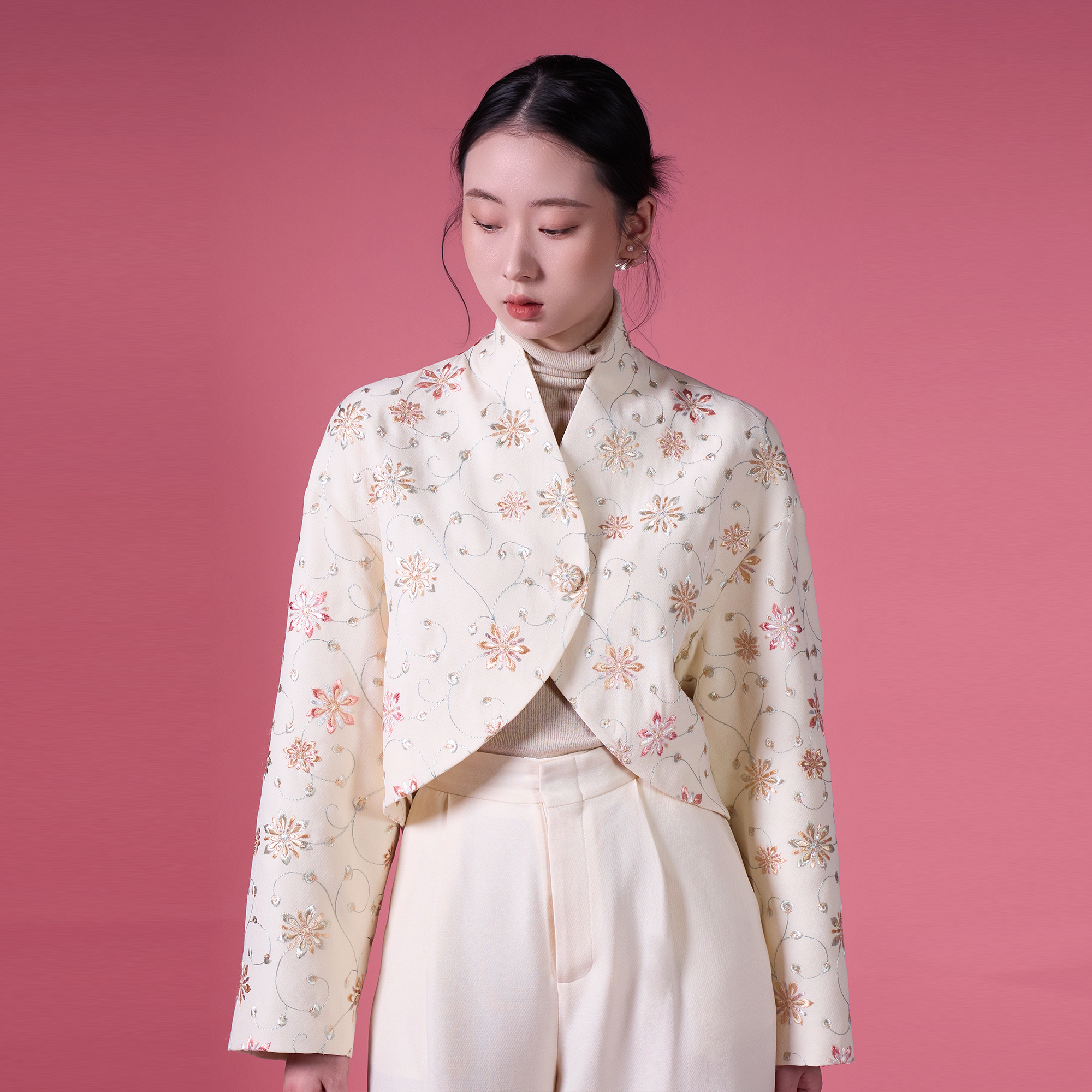 【千金意】-闺中花意高定系列短上衣