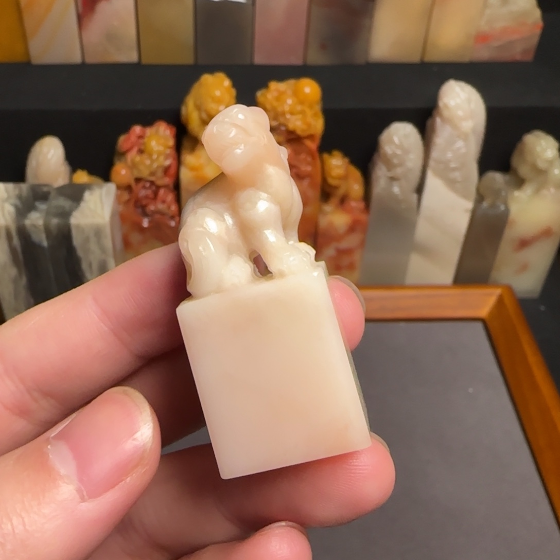 巴林石印石白玉冻