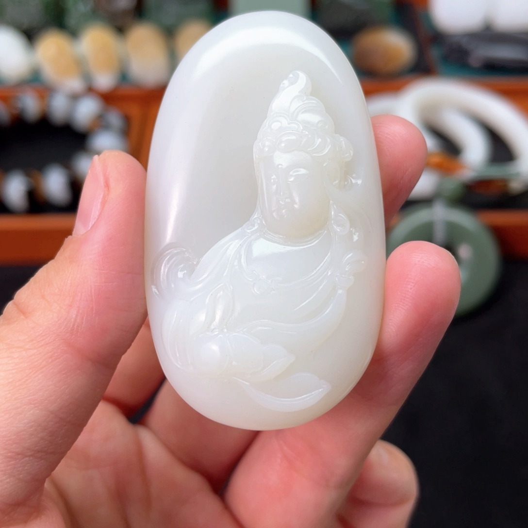 和田玉挂件未镶嵌秋**过