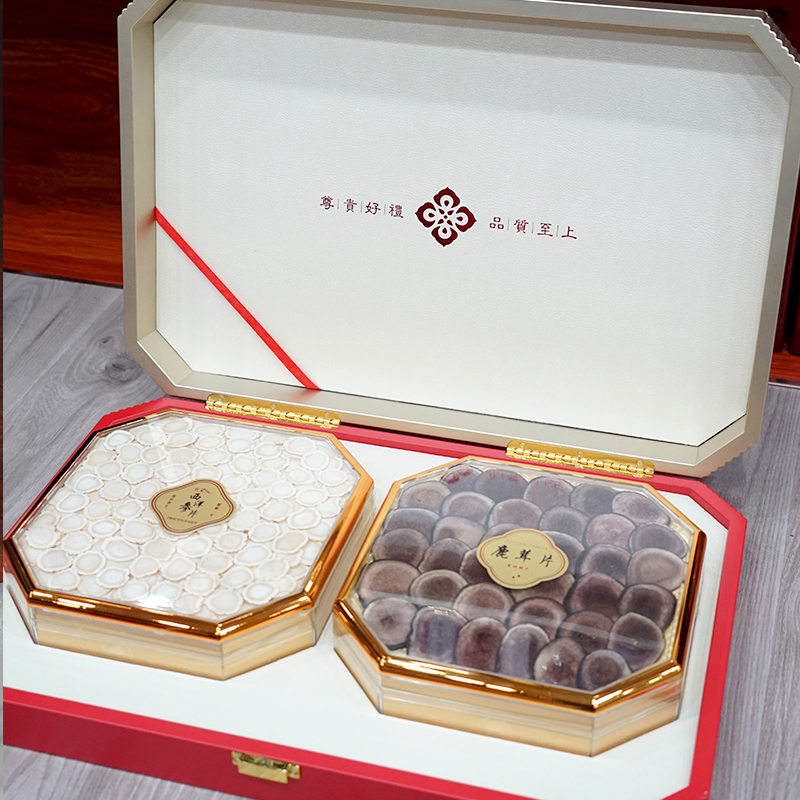 西洋参礼盒鹿茸礼盒双拼礼盒过朋友高档人参礼盒