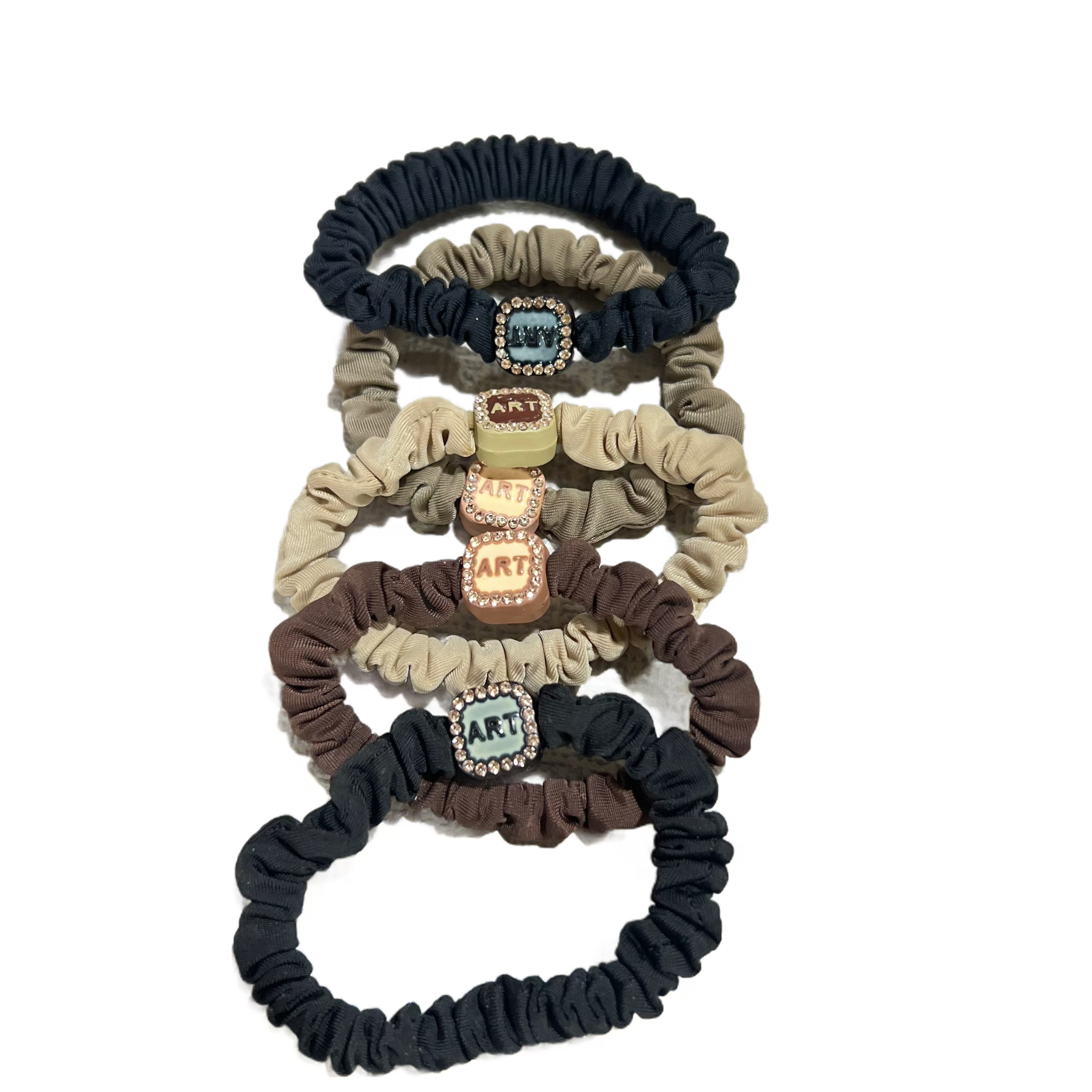 A5条装小肠发圈女高级感网红气质橡皮筋高弹力耐用扎头发发绳2372