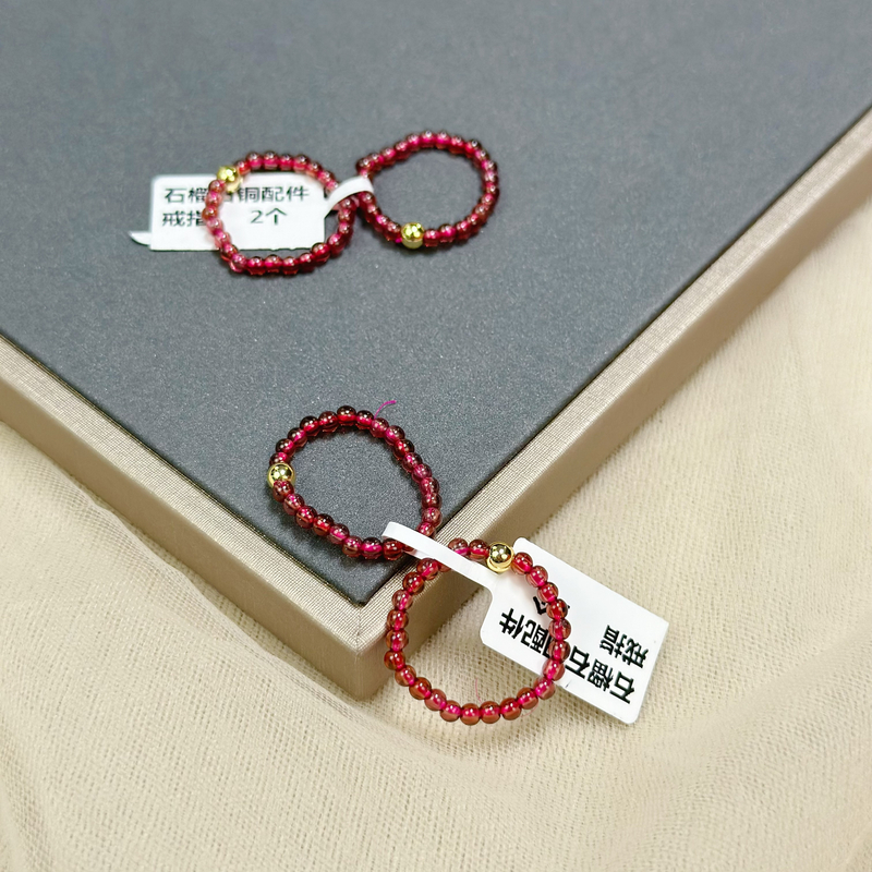 石榴石铜配件戒指多样性发一