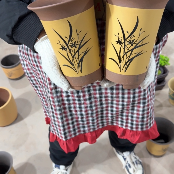 紫砂紫砂花盆口径15/20