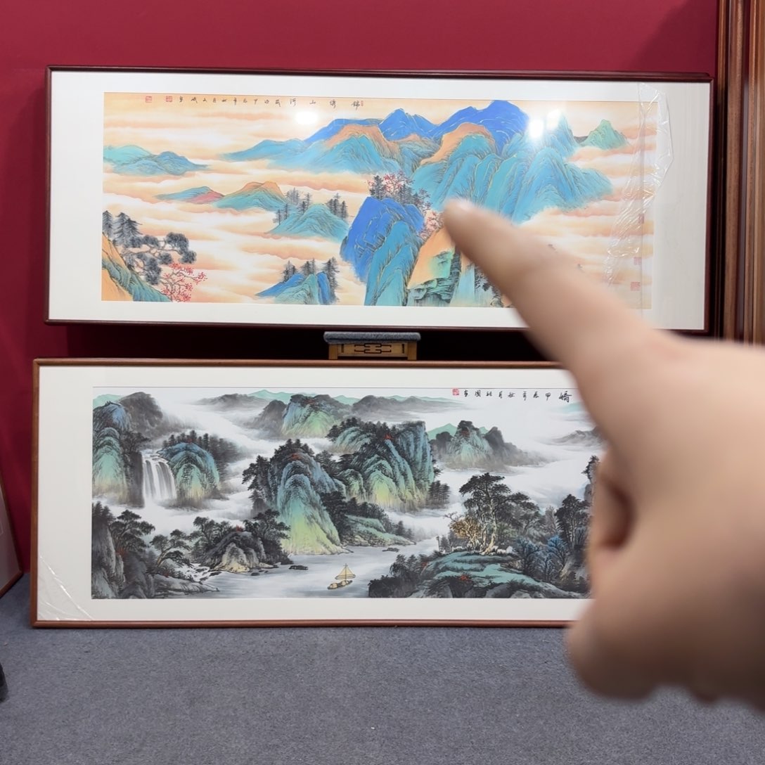 国画淮**帛带框绘画210/80尺寸